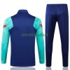 FC Barcelone Ensemble Vestes d'Entraînement 21-22 Bleu Vert Pour Homme